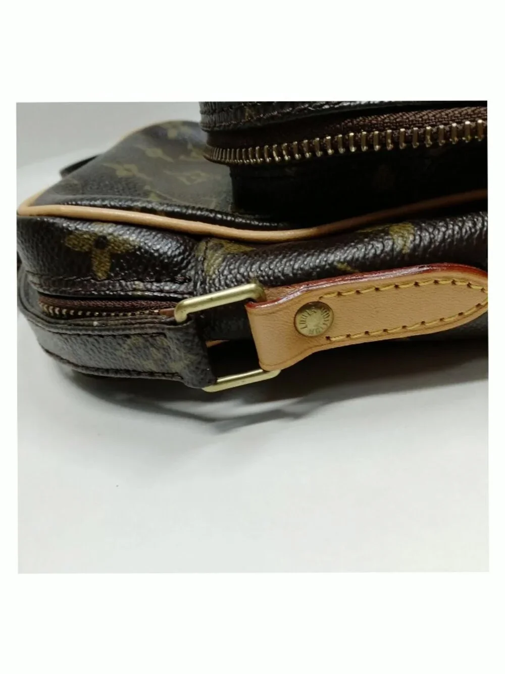 Authentic Louis Vuitton Amazone Monogram Crossbody Bag Vintage LV Brown